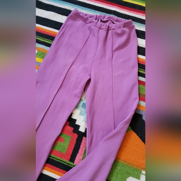 70s purple kick flare pants - Picture 5 of 6